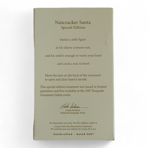 Hallmark Keepsake Ornament 2007 Ltd Quantity Nutcracker Santa Special Edition - Picture 5 of 10